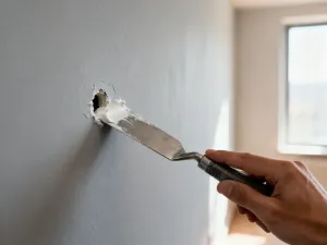 Zbliżenie na gładką powierzchnię płyty HDF o jednolitej strukturze włókien drzewnych w profesjonalnym warsztacie stolarskim.